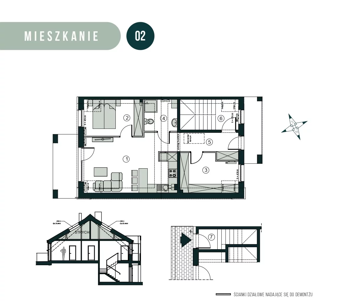 Mieszkanie 66,43 m², piętro 1, oferta nr O2, Aleja Wiśniowa Pogórze, Pogórze, ul. Feliksa Dorsza